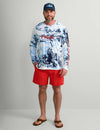 Huk Pursuit Mossy Oak Printed Long Performance Sleeve Crew T-Shirt - Windsurfer