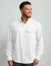 Huk Tide Point Long Sleeve Sport Shirt - White