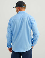 Huk Tide Point Long Sleeve Sport Shirt - Marolina Blue
