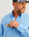 Huk Tide Point Long Sleeve Sport Shirt - Marolina Blue