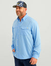 Huk Tide Point Long Sleeve Sport Shirt - Marolina Blue