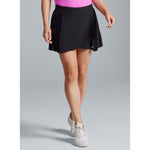 IBKUL Women's 13-Inch Solid Pleat Skort - Black