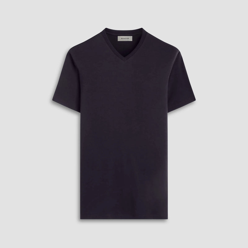 Bugatchi Holden Pima V-Neck T-Shirt - Black