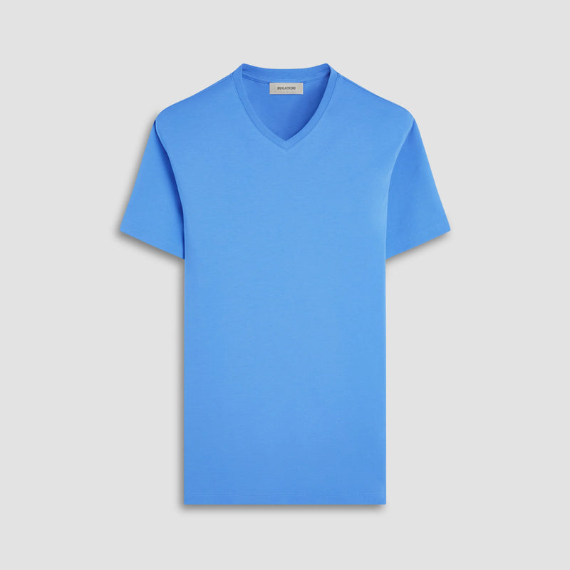 Bugatchi Holden Pima V-Neck T-Shirt - Classic Blue