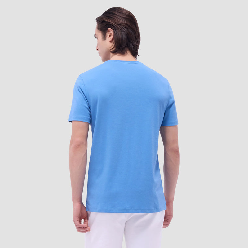 Bugatchi Holden Pima V-Neck T-Shirt - Classic Blue