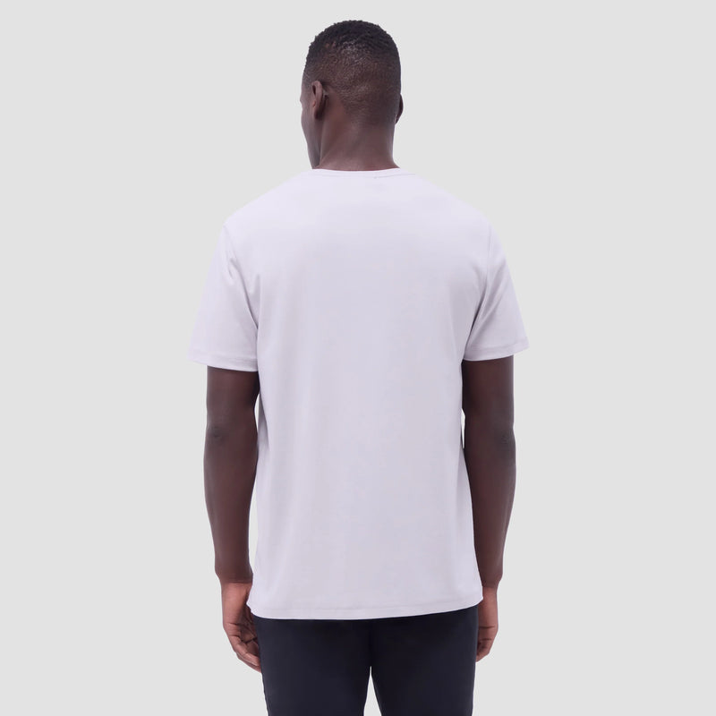 Bugatchi Holden Pima V-Neck T-Shirt - Platinum
