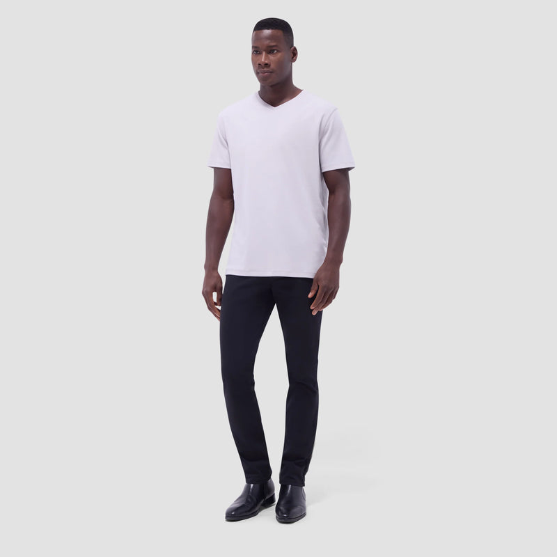 Bugatchi Holden Pima V-Neck T-Shirt - Platinum