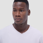 Bugatchi Holden Pima V-Neck T-Shirt - Platinum