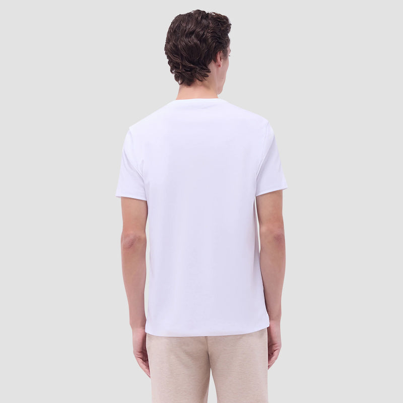 Bugatchi Holden Pima V-Neck T-Shirt - White