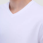 Bugatchi Holden Pima V-Neck T-Shirt - White