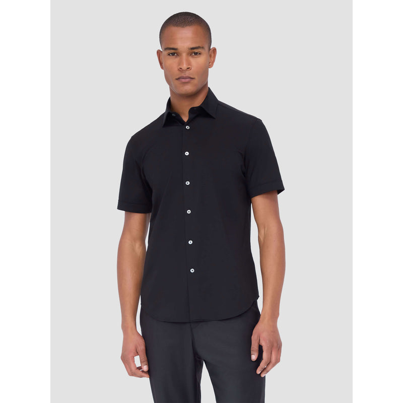 Bugatchi Ooohcotton Miles Short Sleeve Sport Shirt - Black*