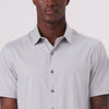 Bugatchi Ooohcotton Miles Short Sleeve Sport Shirt - Silver*