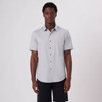 Bugatchi Ooohcotton Miles Short Sleeve Sport Shirt - Silver*
