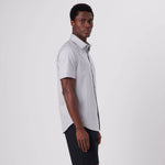 Bugatchi Ooohcotton Miles Short Sleeve Sport Shirt - Silver*