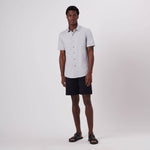 Bugatchi Ooohcotton Miles Short Sleeve Sport Shirt - Silver*