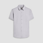 Bugatchi Ooohcotton Miles Short Sleeve Sport Shirt - Silver*
