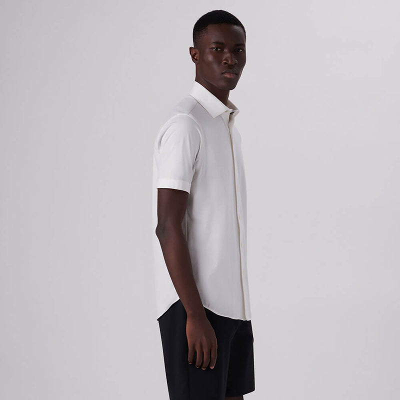Bugatchi Ooohcotton Miles Short Sleeve Sport Shirt - White*