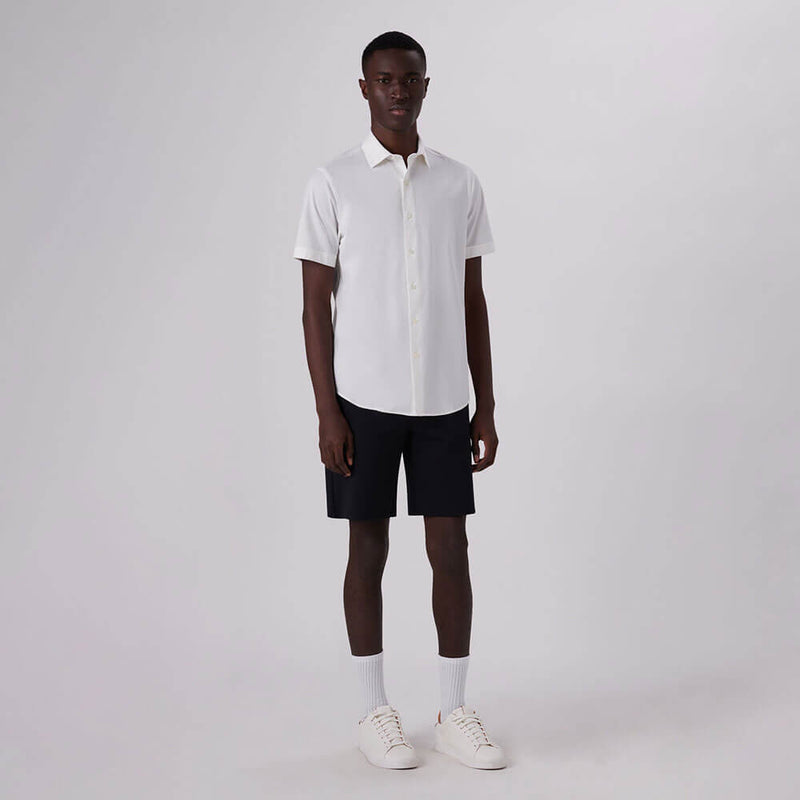 Bugatchi Ooohcotton Miles Short Sleeve Sport Shirt - White*