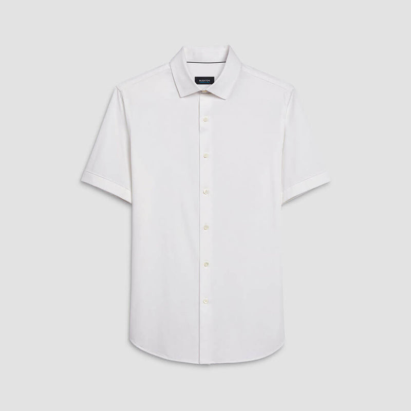Bugatchi Ooohcotton Miles Short Sleeve Sport Shirt - White*