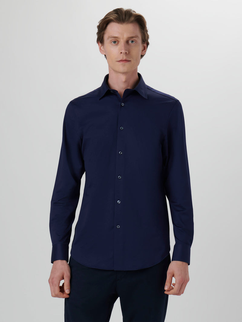 Bugatchi Ooohcotton Solid Sport Shirt - Navy*
