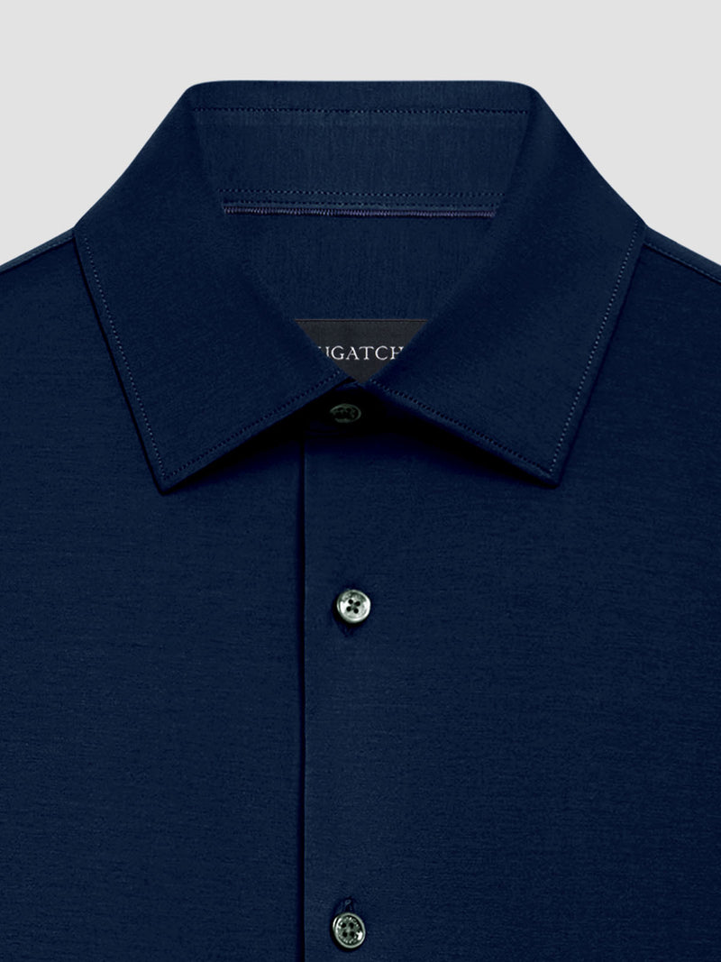 Bugatchi Ooohcotton Solid Sport Shirt - Navy*