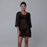 J Valdi Bora Scoop Neck Tunic Coverup - Black