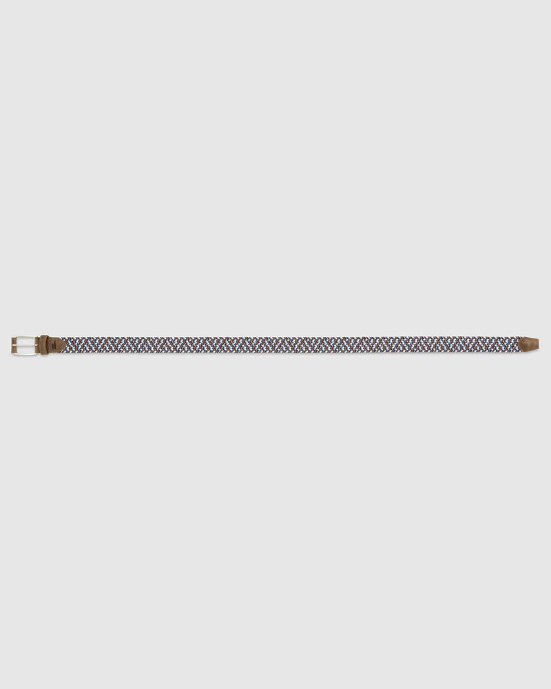 Johnnie-O Cotton Stretch Belt - Brown/Blue