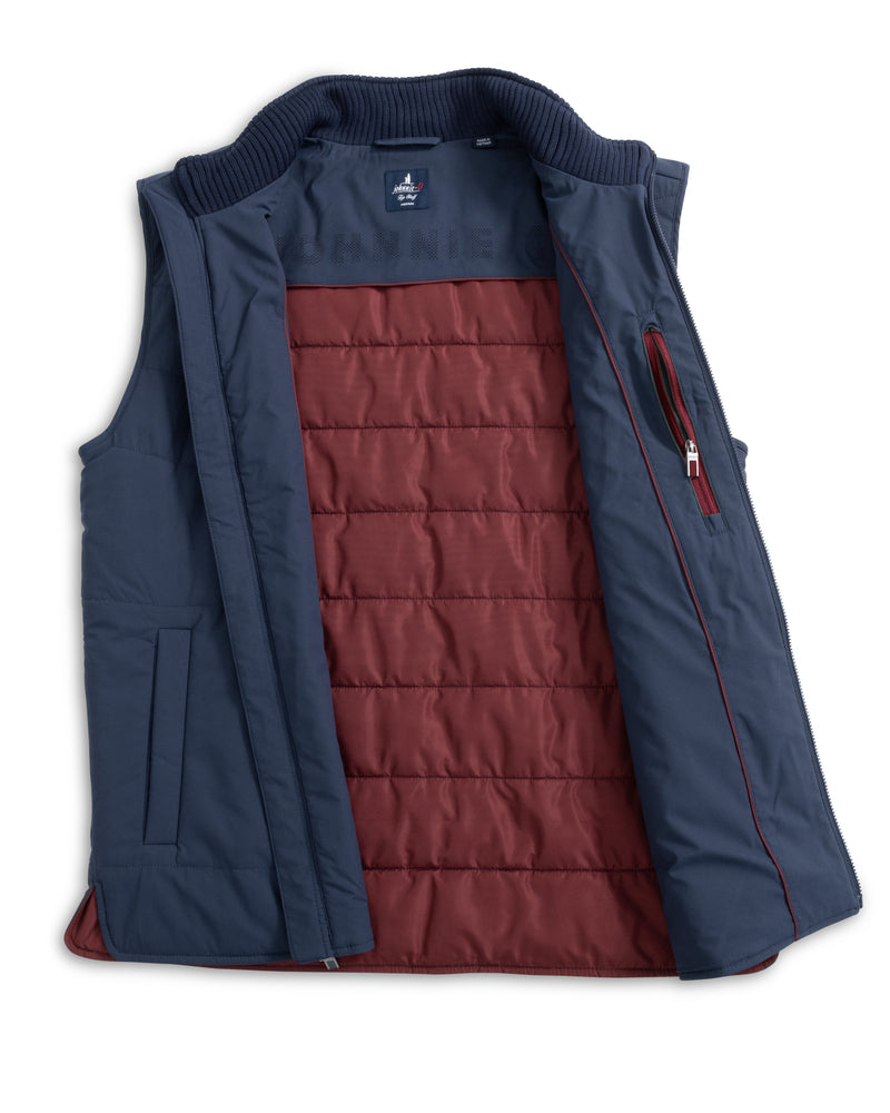 Johnnie-O Fairhaven Quilted Zip Vest - Navy - FINAL SALE