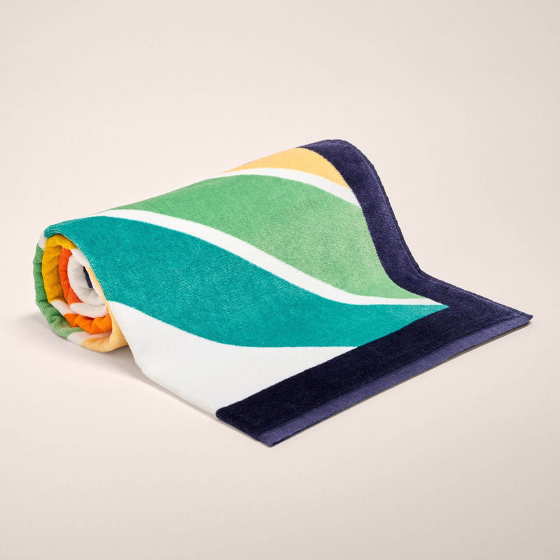 Johnnie-O Retro Stripe Towel - White