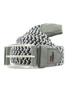 Johnnie-O Cotton Stretch Belt - Black/Light Gray