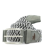 Johnnie-O Cotton Stretch Belt - Black/Light Gray