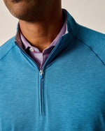 Johnnie-O Freeborne Performance 1/4 Zip Pullover Sweater - Barrels Blue