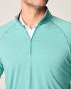 Johnnie-O Freeborne Performance 1/4 Zip Pullover Sweater - Green Grass