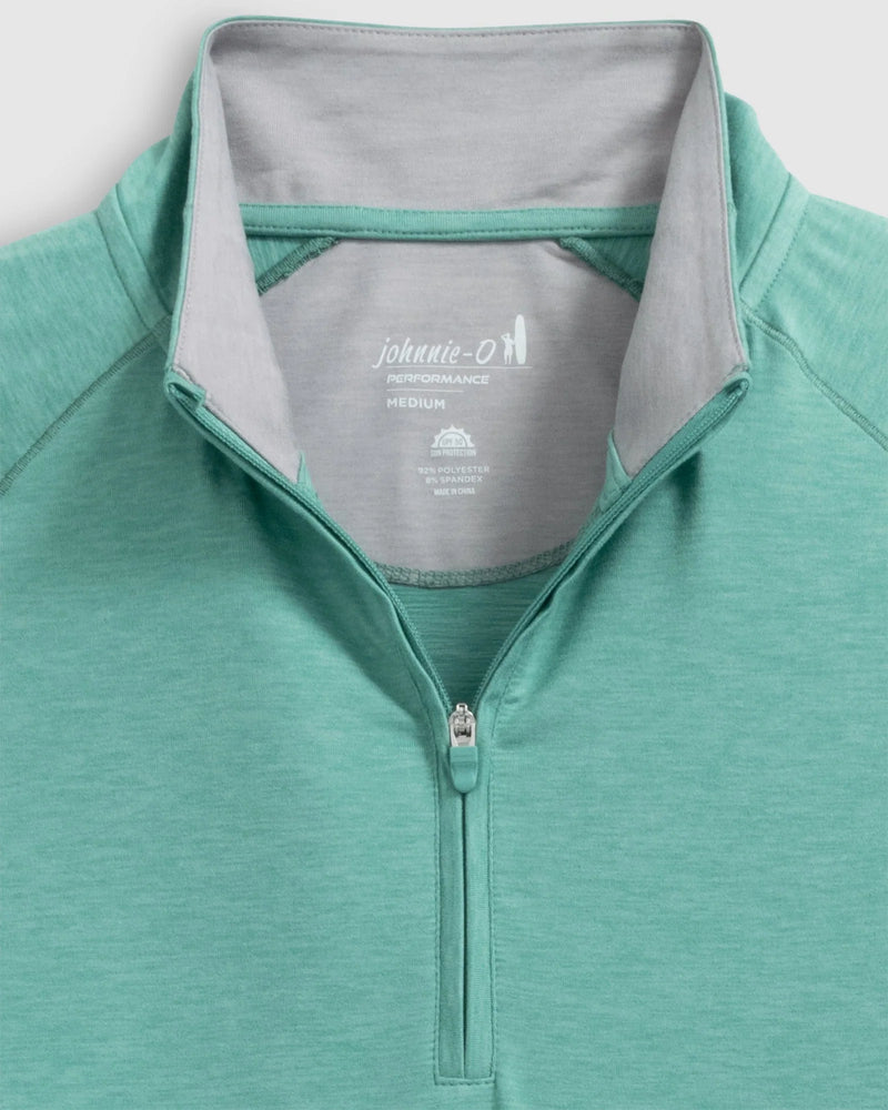 Johnnie-O Freeborne Performance 1/4 Zip Pullover Sweater - Green Grass