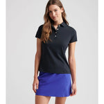 Peter Millar Women's Short-Sleeve Button Polo Shirt - Black*