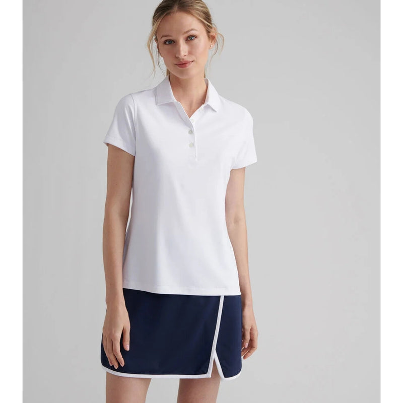 Peter Millar Women's Short-Sleeve Button Polo Shirt - White*