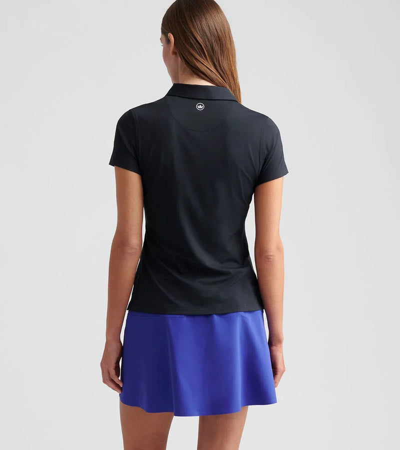 Peter Millar Women's Short-Sleeve Button Polo Shirt - Black*