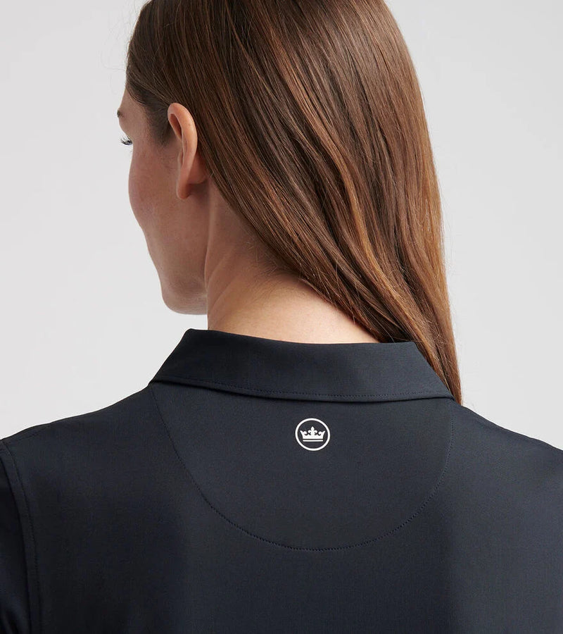 Peter Millar Women's Short-Sleeve Button Polo Shirt - Black*