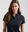 Peter Millar Women's Short-Sleeve Button Polo Shirt - Black*