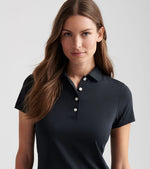 Peter Millar Women's Short-Sleeve Button Polo Shirt - Black*