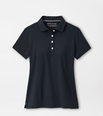 Peter Millar Women's Short-Sleeve Button Polo Shirt - Black*