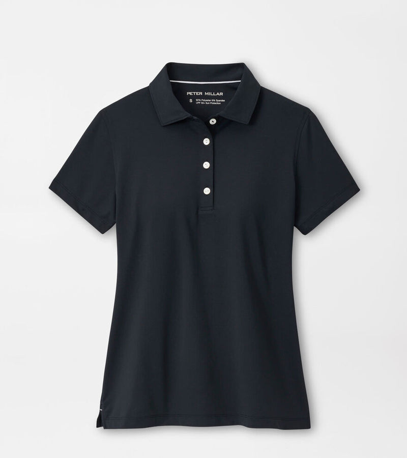 Peter Millar Women's Short-Sleeve Button Polo Shirt - Black*