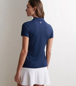 Peter Millar Women's Short-Sleeve Button  Polo Shirt - Navy*