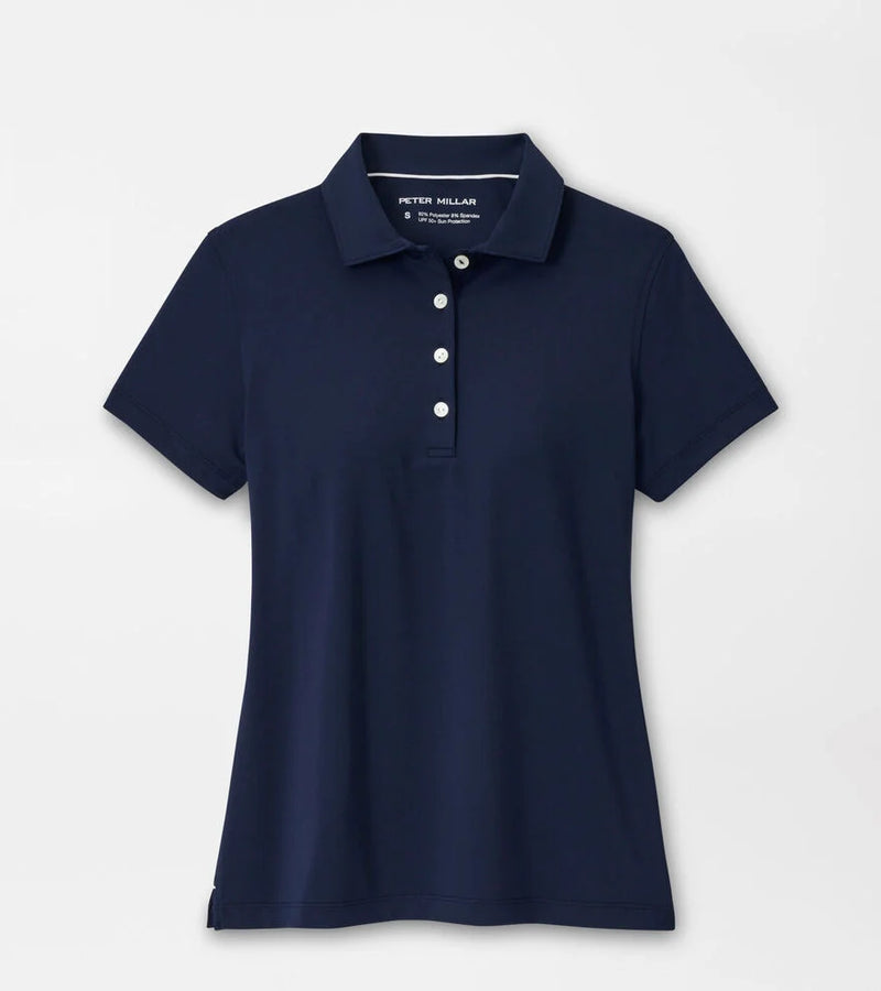 Peter Millar Women's Short-Sleeve Button  Polo Shirt - Navy*