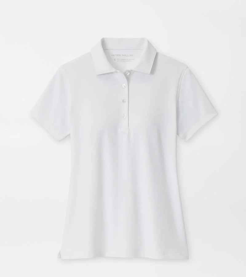 Peter Millar Women's Short-Sleeve Button Polo Shirt - White*