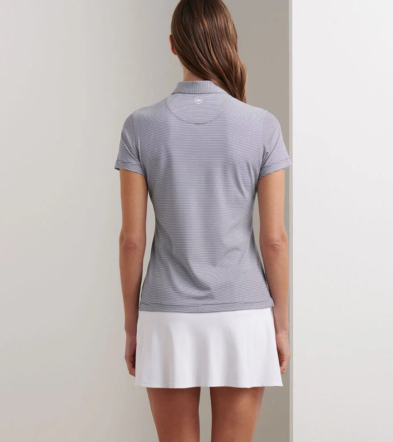 Peter Millar Women's Jubilee Short Sleeve Button  Polo Shirt - Navy*