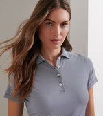 Peter Millar Women's Jubilee Short Sleeve Button  Polo Shirt - Navy*