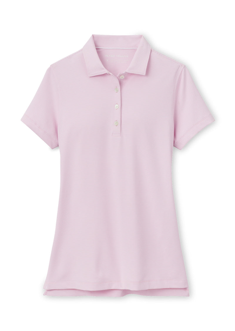 Peter Millar Women's Jubilee Short Sleeve Button Polo Top - Palmer Pink