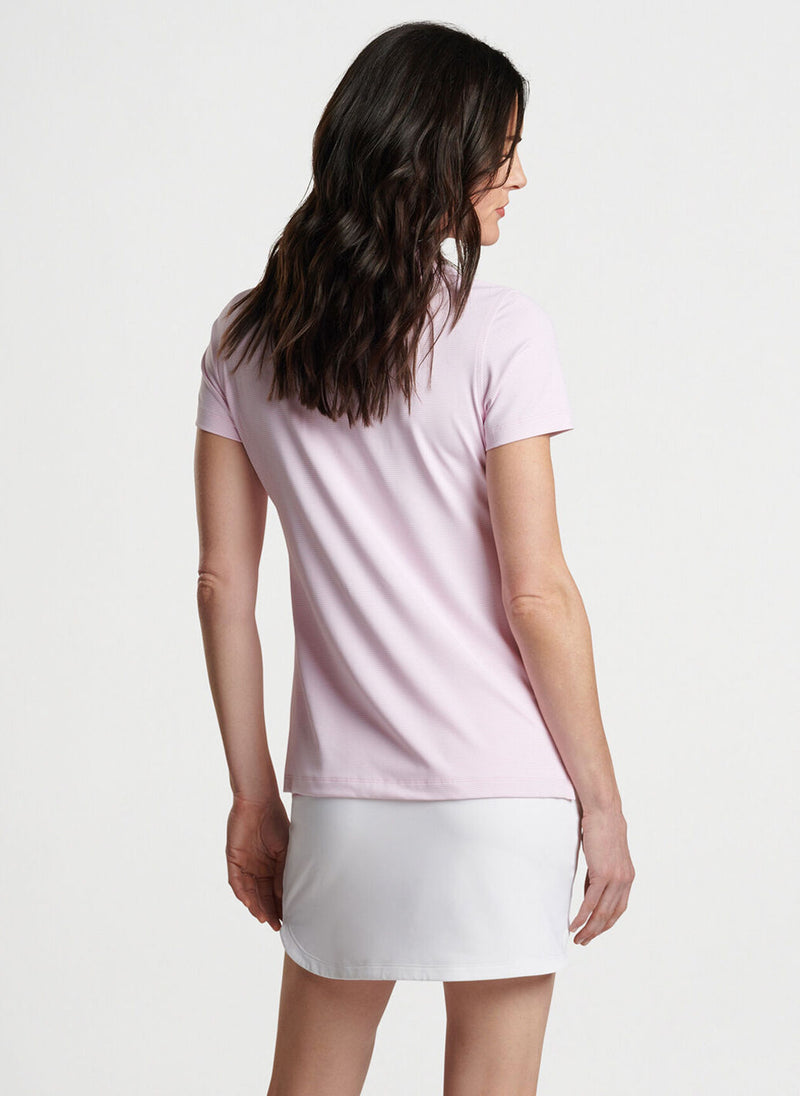 Peter Millar Women's Jubilee Short Sleeve Button Polo Top - Palmer Pink