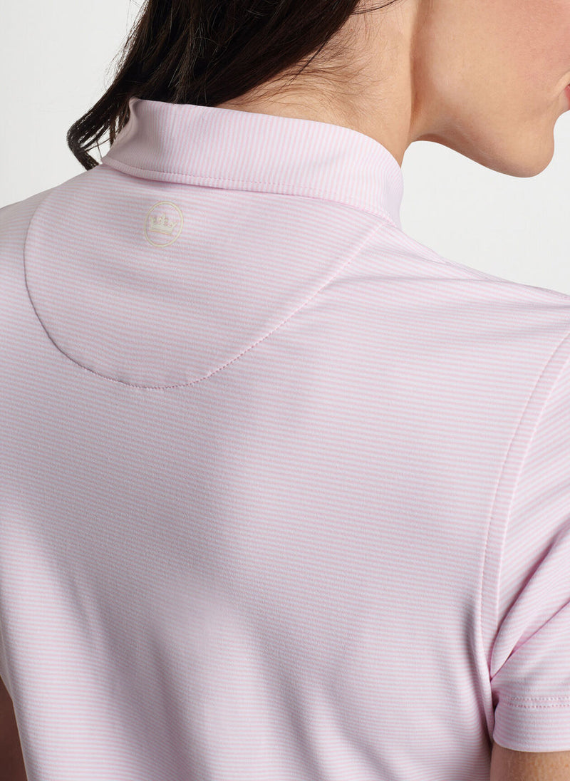 Peter Millar Women's Jubilee Short Sleeve Button Polo Top - Palmer Pink